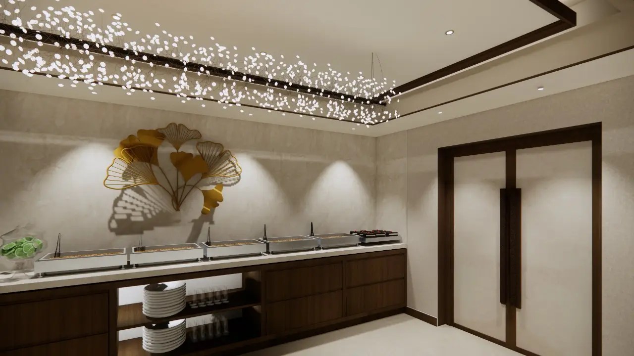 Taara party hall — buffet counter